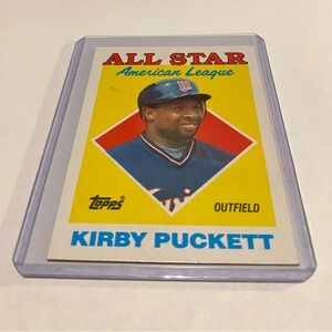 Kirby Puckett 1986 Topps Baseball Card AL All Star #391 Vintage
